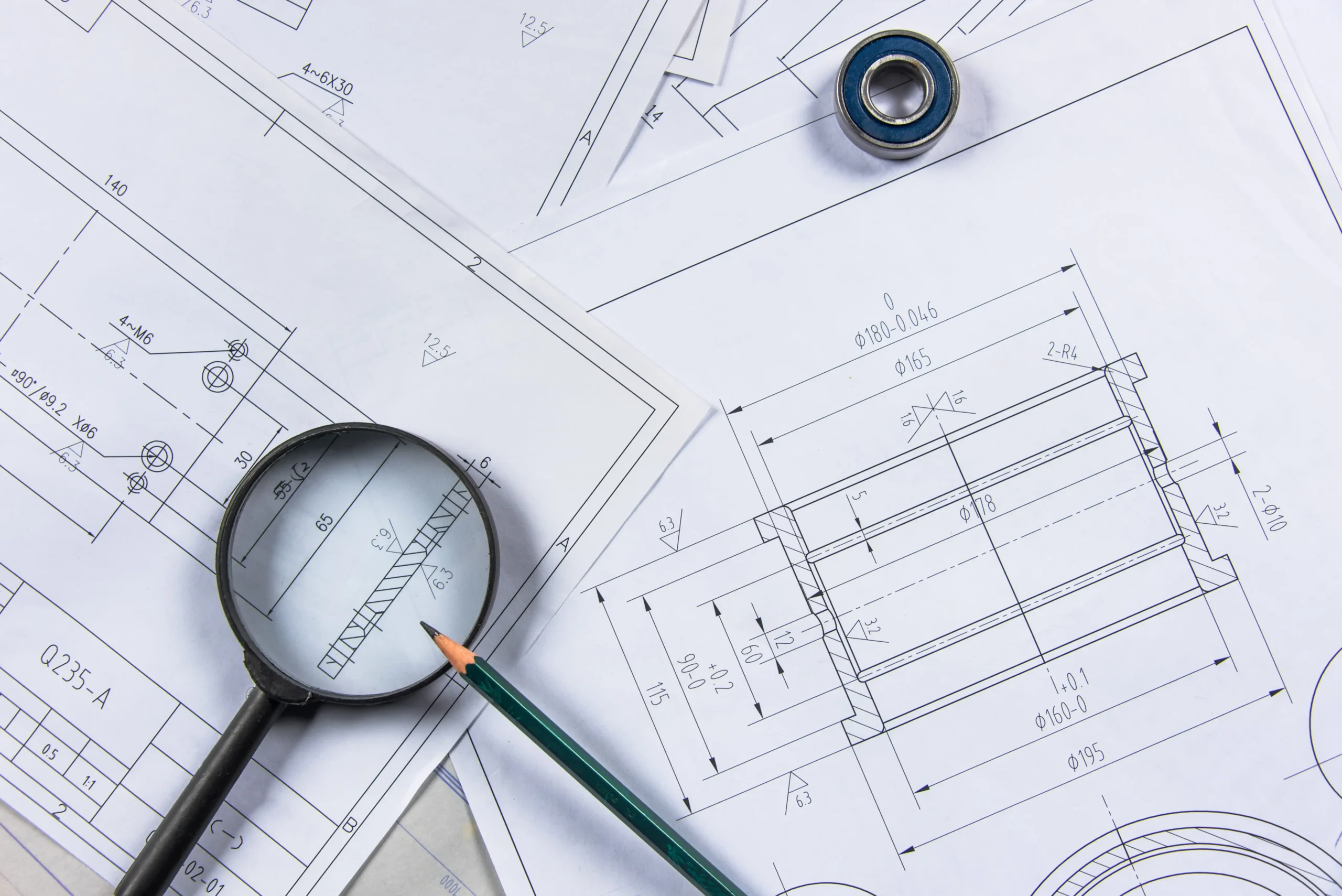 Architectural blueprints and structural calculations for a London building project